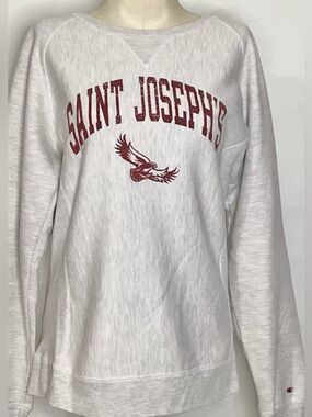 Vintage St Saint Joseph’s University Women ‘s Sweatshirt By Champion  Sz L